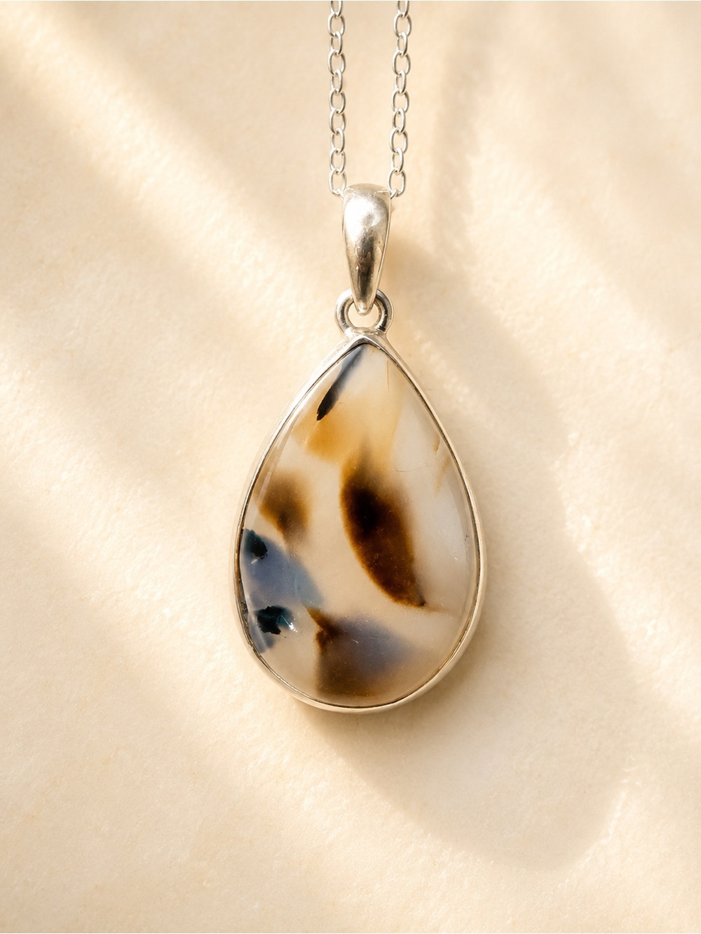 Montana Agate Pendant 925 Silver